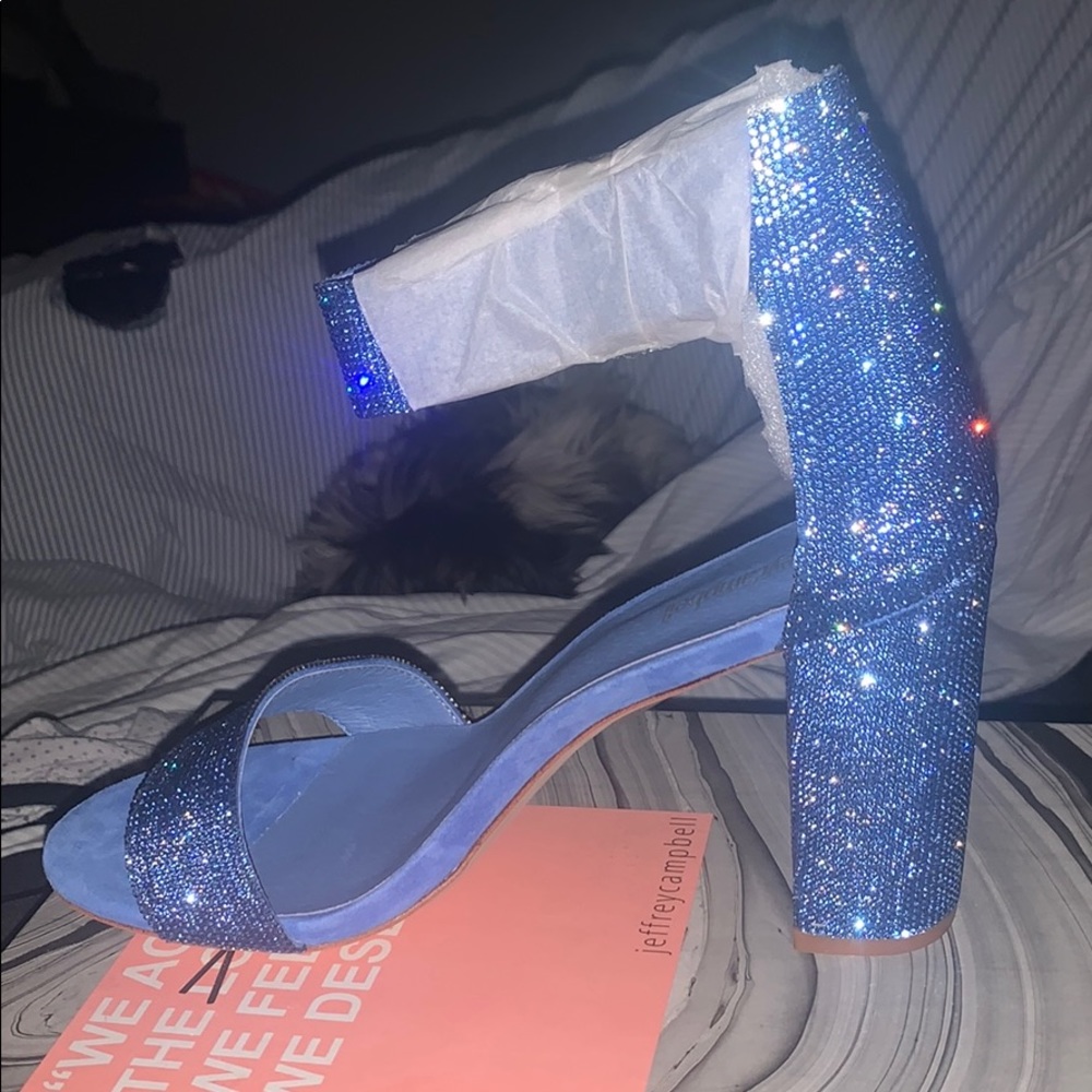 Jeffrey Campbell Lindsay Heel in Blue Combo